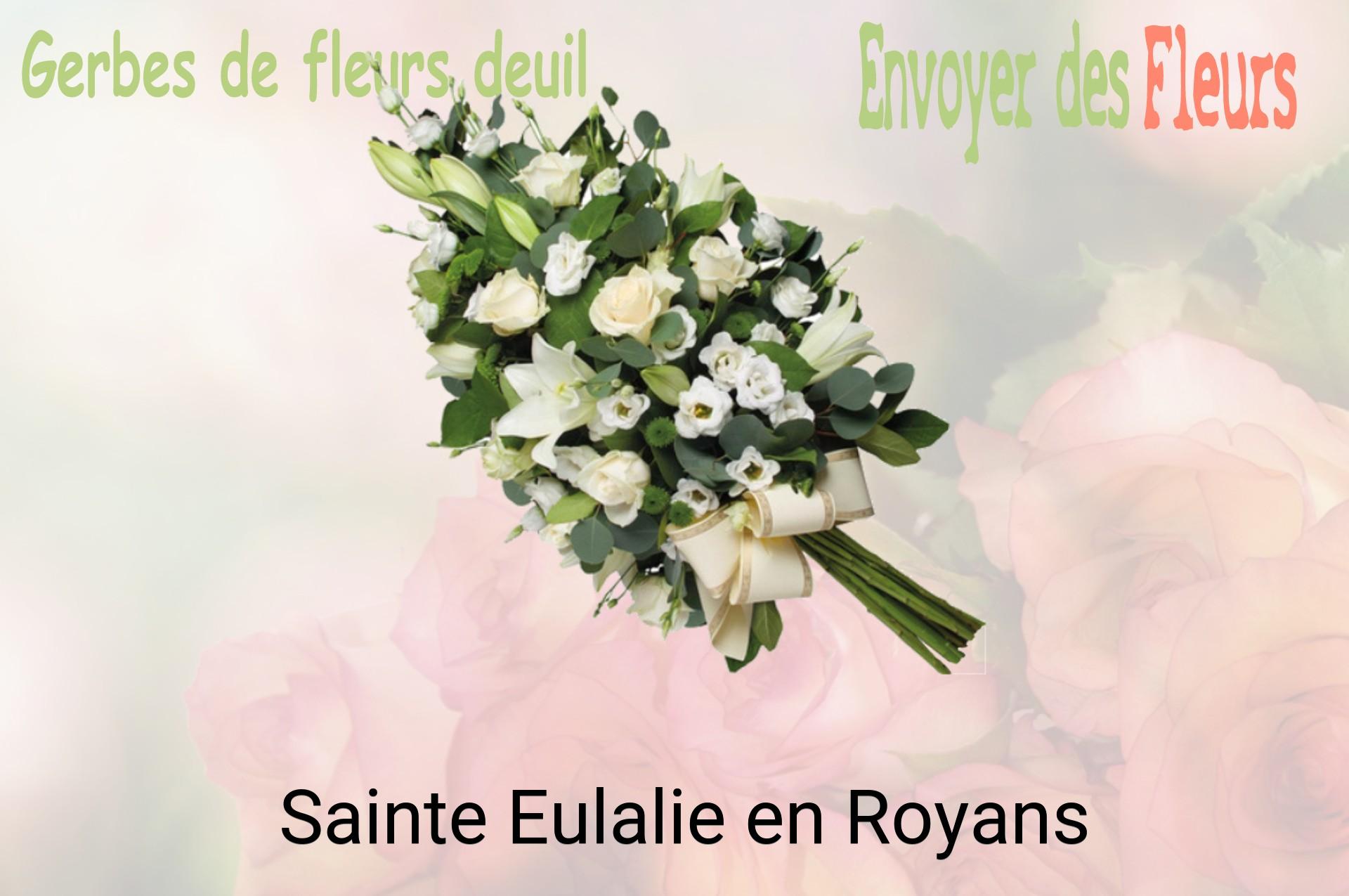 Gerbe de fleurs de deuil livrée à Sainte-Eulalie-en-Royans